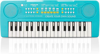 Kid Keyboard Piano - 37 Keys Toddler Keyboard Multifunction Music Educational Instrument Toy Electronic Piano for 3, 4, 5, 6, 7, 8 Girls and Boys (Blue)