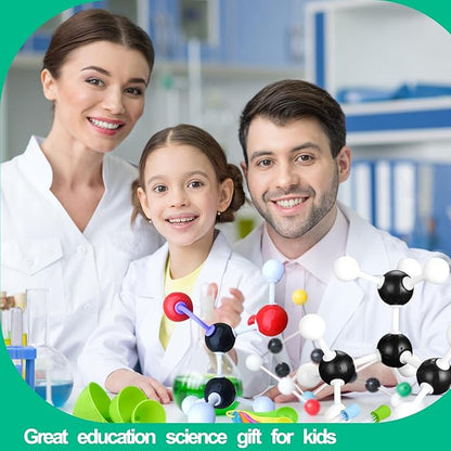 Comprehensive Chemistry Molecular Model Kit 406pc Organic and Inorganic STEM Set,Middle,High School,and College Supplies, Educational Science Set Learning Structure and Reactions Student Gifts