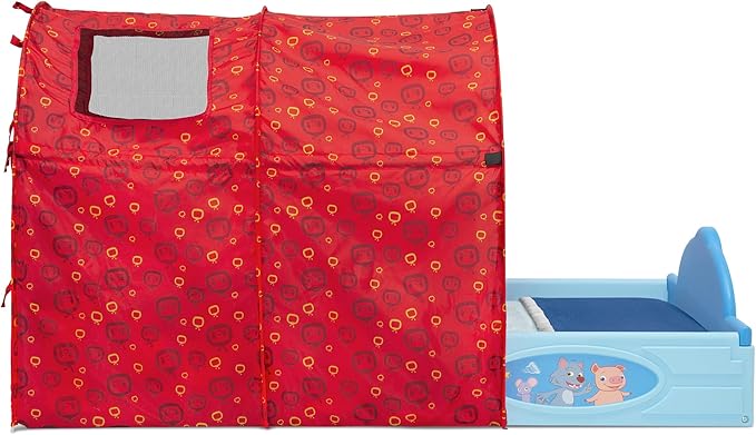 Delta Children - CoComelon Sleep and Play Toddler Bed with Tent, Blue