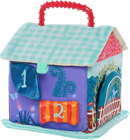 Manhattan Toy Cottontail Cottage Fill and Spill Baby and Toddler Sensory Activity Toy with 3 Stuffed Animal Bunny Rattles