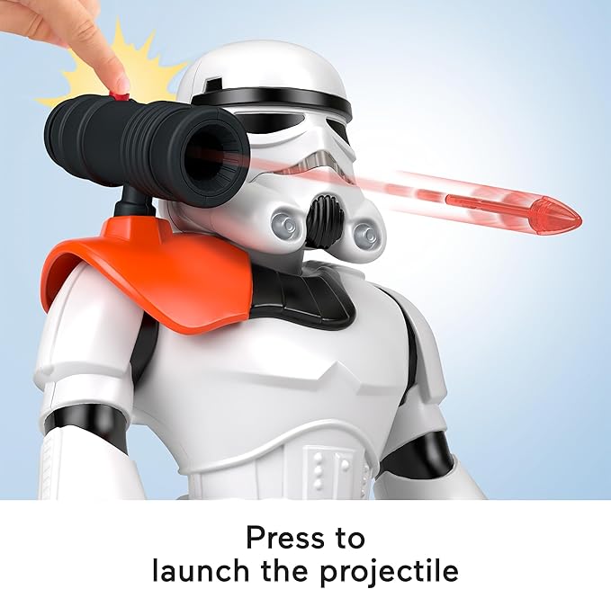 Fisher-Price Imaginext Star Wars Toy Stormtrooper XXL Figure, 16+ Inch Tall Poseable Character with Launcher for Kids Ages 3+ Years