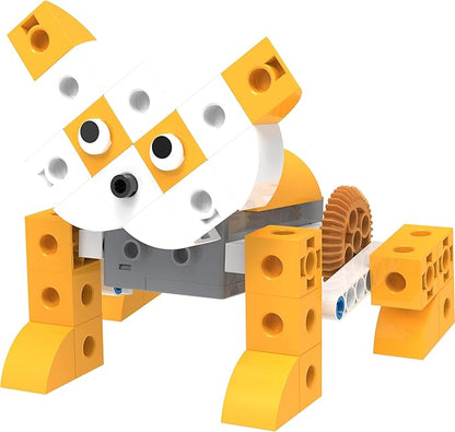 Thames & Kosmos Kids First Robot Pet Shop: Owls, French Bulldogs, Sloths & More! STEM Experiment Kit for Young Engineers | Build 8 Motorized Robots of Cute Animals | Play & Learn with Storybook Manual