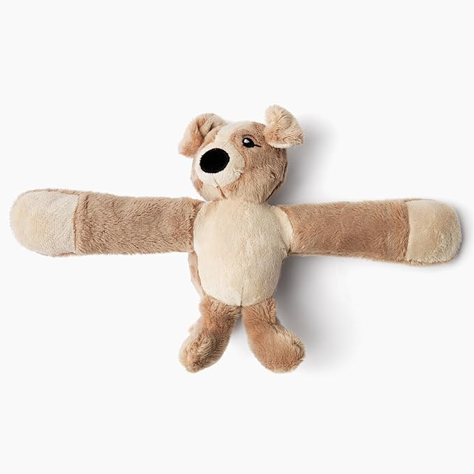 Hug Babies Cute Mini Plush Stuffed Animal Bracelet for Kids | Soft & Cuddly Portable Comfort Adorable On-The-Go Companion for Travel School & Adventures Ages 2+ (Charlie The Puppy)