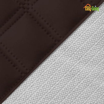 Easy-Going Waterproof Oversized Loveseat Covers Leakproof Couch Cover for 2 Cushion Couch Sofa Cover Washable Sofa Slipcover Non-Slip Furniture Protector with Pocket for Pets (Medium-XL, Chocolate)