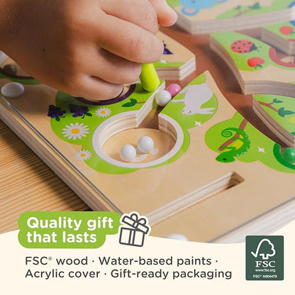 Nene Toys Color Tree Maze – Montessori Magnetic Board for Toddlers 2 3 4 5 Years – Wooden Color & Number Sorting Game – Fine Motor Skills Toy for Preschool Kids – Travel Busy Board Educational Toy