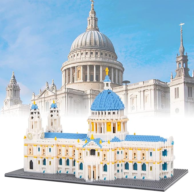 Building Blocks Set, St Paul's Cathedral Model Building Kit 7053 PCS Architecture Collection Micro Mini Blocks