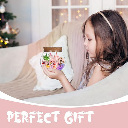 Atonofun Unicorn Terrarium Crafts Kit for Kids, LED Night Light Birthday Gift for Girls, Unicorn Toys for Girls, DIY Arts and Crafts Kit for Kids Girls Presents Ages 4 5 6 7 8-12 Year Old