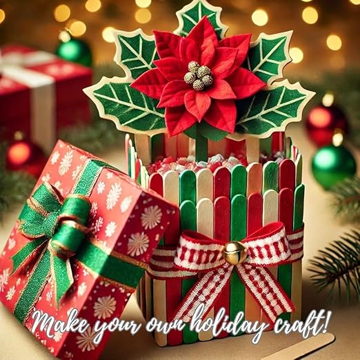 Colorations Regular Natural Wood Craft Sticks, Popsicle Sticks, 1000 Pieces, All Natural, 4 inches x 3/8 inch, Arts & Crafts, STEM, STEAM, Bulk Pack