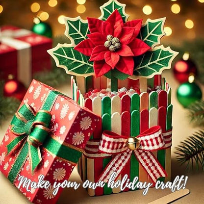 Colorations Regular Natural Wood Craft Sticks, Popsicle Sticks, 1000 Pieces, All Natural, 4 inches x 3/8 inch, Arts & Crafts, STEM, STEAM, Bulk Pack