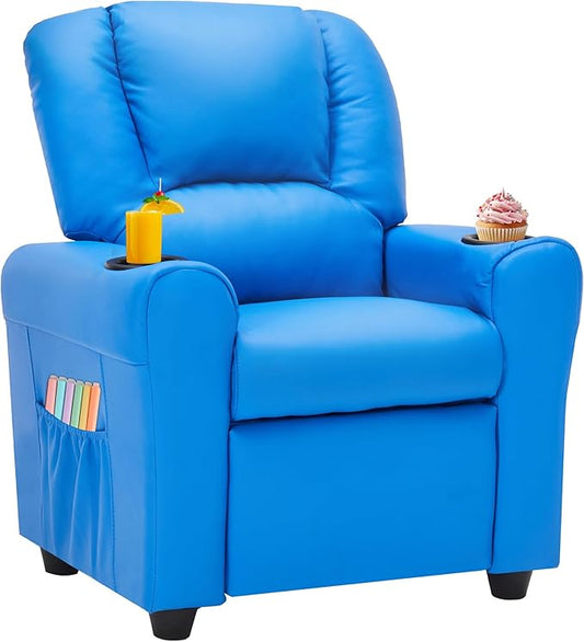 Candy Kids Reclining Chair Leather Recliner Sofa Toddler Youth Children Child Ages 1-6