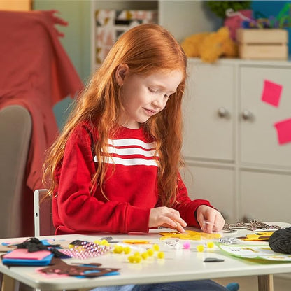 ARTEZA Kids Felt Kit, 357 Pieces, 25 Pre-Cut Animal Shapes, 5 Felt Sheets, 140 Mini-Pieces, Gemstone Stickers, Yarn, and Glue