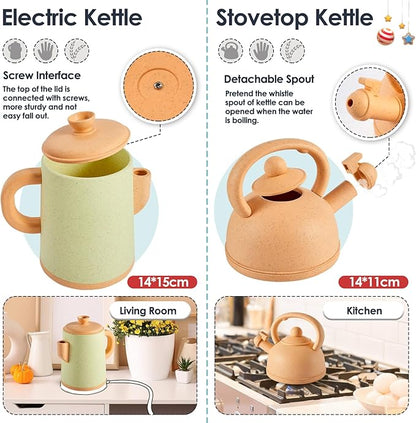 BUYGER Pretend Play Kitchen Accessories Toys Set, Cookware Pots and Pans Cooking Utensils Playset Gifts for 3 4 5 Years Old Kids Girls Boys Toddler