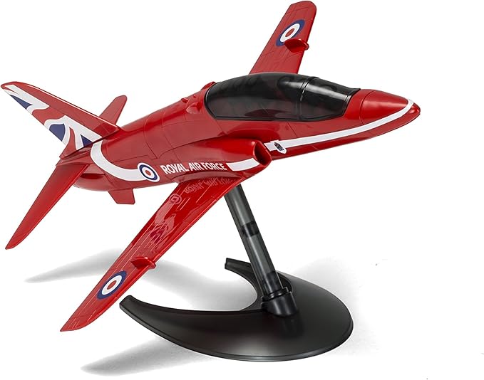 Airfix J6018 Quickbuild Model Airplane Kits for Adults & Kids - Red Arrows Hawk - Fighter Plane Plastic Model Kits, Block Building Sets, Snap Together Aircraft Models, Engineering Toys for Gifts