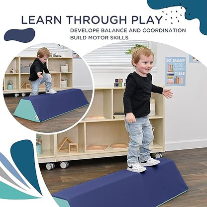Children's Factory Soft Balance Beam, Firm Foam Walking Beam, Build Coordination and Gross Motor Skills, Tranquility