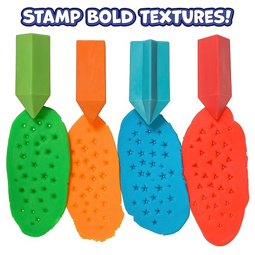 READY 2 LEARN Chunky Dough Tools - Set of 4 Shapes - Playdough Accessories - Easy-Grip Art Supplies - Clay Tools for Kids