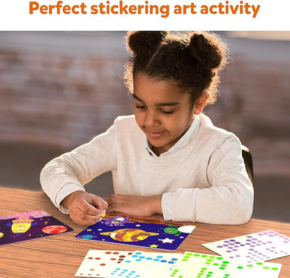 Skillmatics Art Activity - Dot It Space, No Mess Sticker Art for Kids, Craft Kits, DIY Activity, Gifts for Boys & Girls Ages 3, 4, 5, 6, 7, Travel Toys for Toddlers