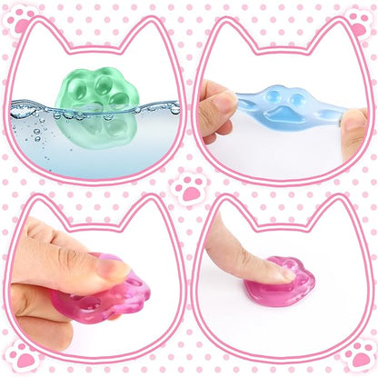 Hooqict 20 Pcs Mini Squishies Squishy Toys Cat Paw Squeeze Toys Stress Balls Fidget Sensory Toys for Kids Toddlers Adults Cute Kawaii Stress Relief Party Favor Goodie Bag Stuffers Pinata Fillers