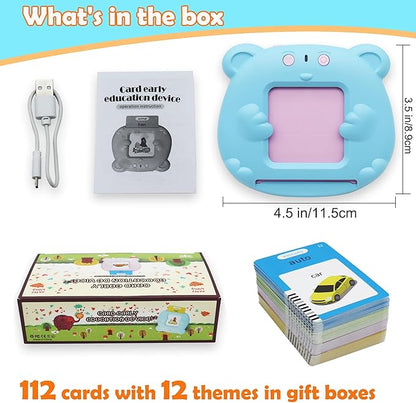 MAYAPHILOS Italian and English Talking Flash Cards, Pocket Speech for Learn Italian, Italian Language Learning Audible Talking Flashcards Toddlers' Sensory Preschool Educational Birthday Gifts