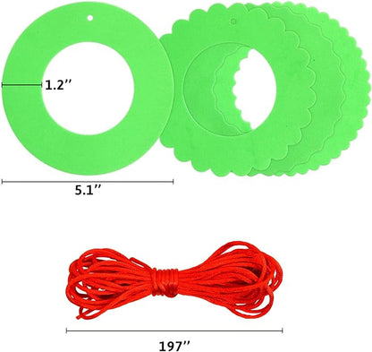 Christmas Foam Wreath Craft Kits 16PCS DIY Christmas Ornament Foam Sticker Holiday Activity for Kids Christmas Party Decoration Supplies