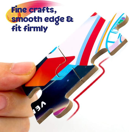 SYNARRY 100 Piece Puzzles for Kids, Space Puzzle for Kids Ages 4-8 Solar System Puzzle for Kids 3-5, 100 Pieces Puzzles for 3 4 5 6 7 8 Year Olds Boys Girls Childrens, Fun Planet Puzzle with Names