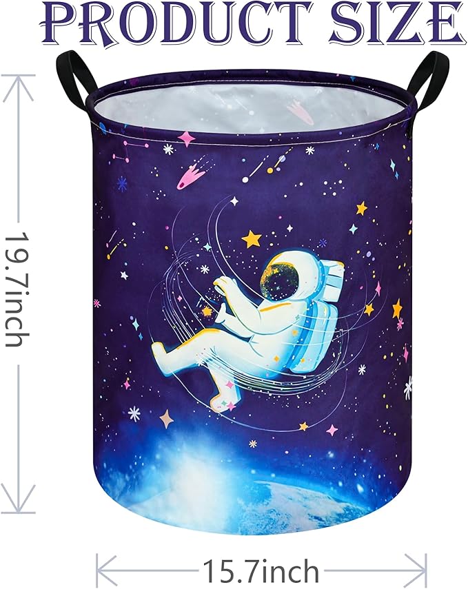 19.7 Inch Round Laundry Clothes Hamper Laundry Basket with Handles,Storage Organizer Bins Laundry Gift Basket for Room, Bedroom Decor