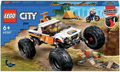 LEGO City 60387 4WD Off-Road Adventure Toy Blocks, Present, Vehicle, Glue, Boys, Girls, Ages 6 and Up