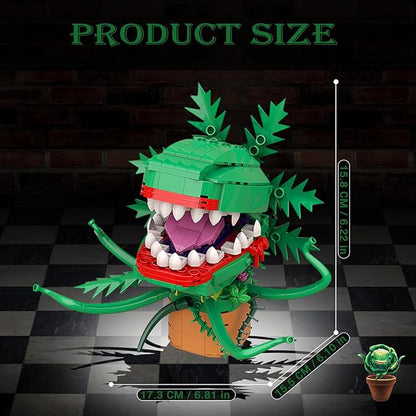 Audrey II Building Blocks Set Compatible with Lego, Piranha Flower Little Shop of Horrors Building Kit, Cannibal Flower Building Bricks Toys Gifts for Boys Girls Kids Adult(303 Pieces)