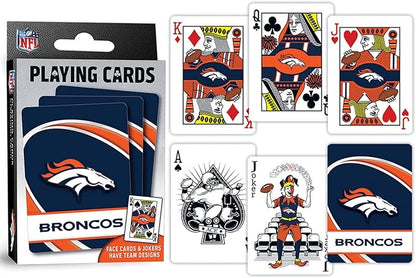 MasterPieces - NFL Playing Cards, Officially Licensed Denver Broncos Football Deck, Family Games for Adults and Kids, Standard Index