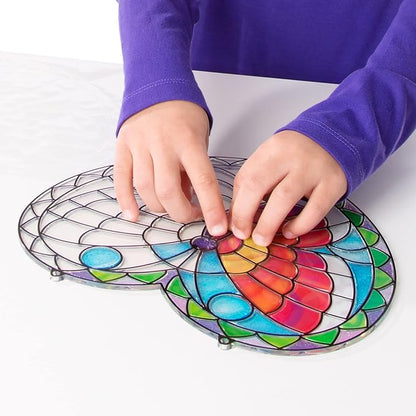 Melissa & Doug Stained Glass Butterfly Art Kit| Arts and Crafts for Kids Age 5+ | Kids Craft Kits | Kids Activity Window Art Kit | Sticker Art | Mess Free Activity | Gifts for Boys & Girls