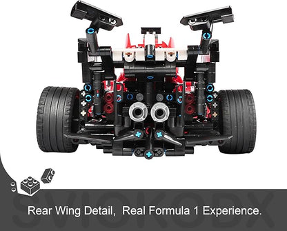 F1 Racing car technic Building Sets,Formula 1 Model Cars ，1：12 MOC Sports car Building Blocks,Collectible Kits for Kids 8+ and Adults (red)(1392 Pieces Bricks)