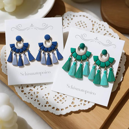 8 Pack Mother's Day Polymer Clay Cutters - Tassel Earrings/Retro Earrings/Phoenix Earrings/Flamingo Earrings, Ideal Polymer Clay Molds & Polymer Clays Earring Cutters for Jewelry Making
