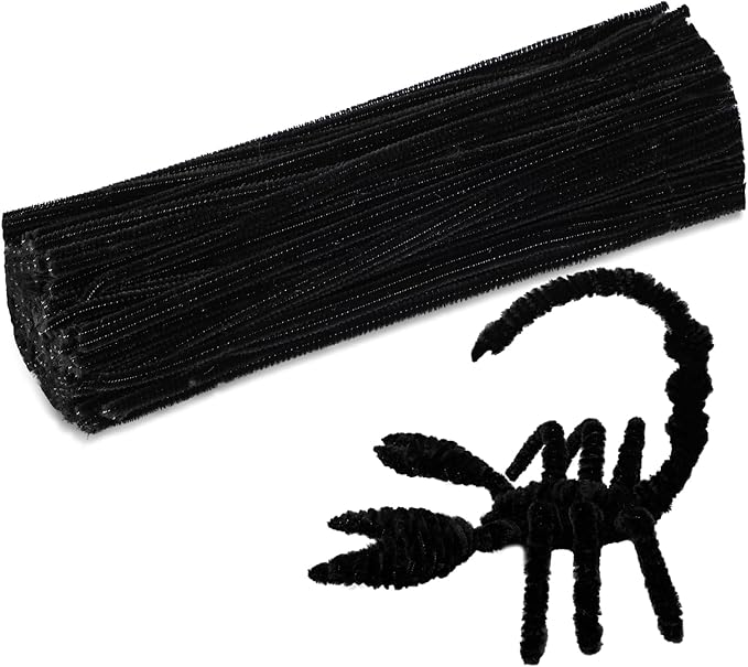 110 Pieces Black Pipe Cleaners, Christmas Craft Pipe Cleaners,Pipe Cleaners Chenille Stem,Pipe Cleaners Bulk,Art Pipe Cleaners for Creative Home Decoration Supplies Arts and Crafts Project