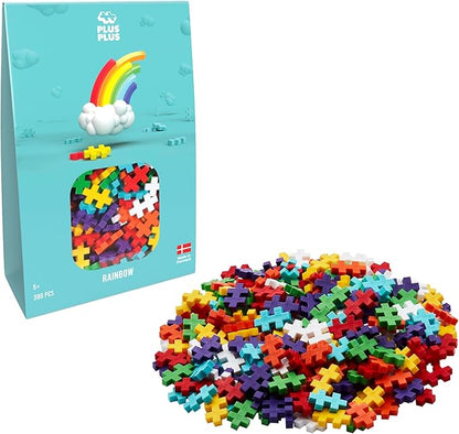 Plus-Plus 3977 Ingenious Construction Toy, Rainbow, Creative Building Blocks, Building Blocks Set for Children, 300 Pieces