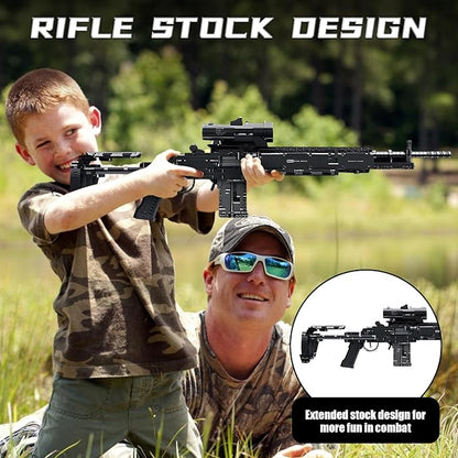 Finger Rock MK14 Building Blocks Set for Adults, 1:1 Simulation Model Toy with Shooting Function, Cool DIY Collectible Building Bricks Gifts for Boys 14+, 1606 Pcs