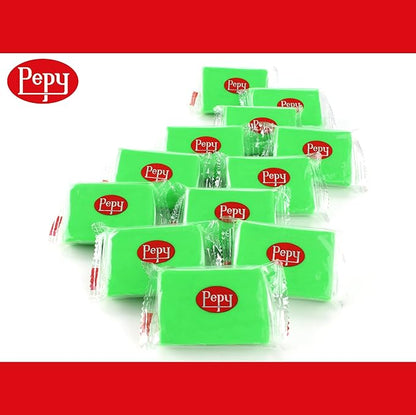 Pepy Plastilina Reusable and Non-Drying Modeling Clay; Set of 24 Bars, 1.4 Ounce Each, Perfect for Arts and Crafts Projects, Light Green