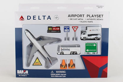 Daron Delta Airlines 12 Piece Playset (Color of the content may Vary)