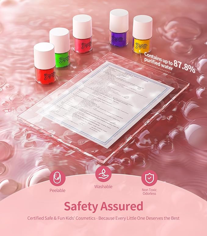 Geyiie DIY Nail Polish Toys Toys, Nail Art Kits for Girls, Bead Bracelet Making Kit with Beads in Acrylic organizers box, Make up toys for kids Craft Kit for Dress Up, Arts Kit Toys