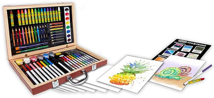 Crayola Wooden Art Set, 80+ Pcs, Arts and Crafts for Kids 8+, Artists Gifts