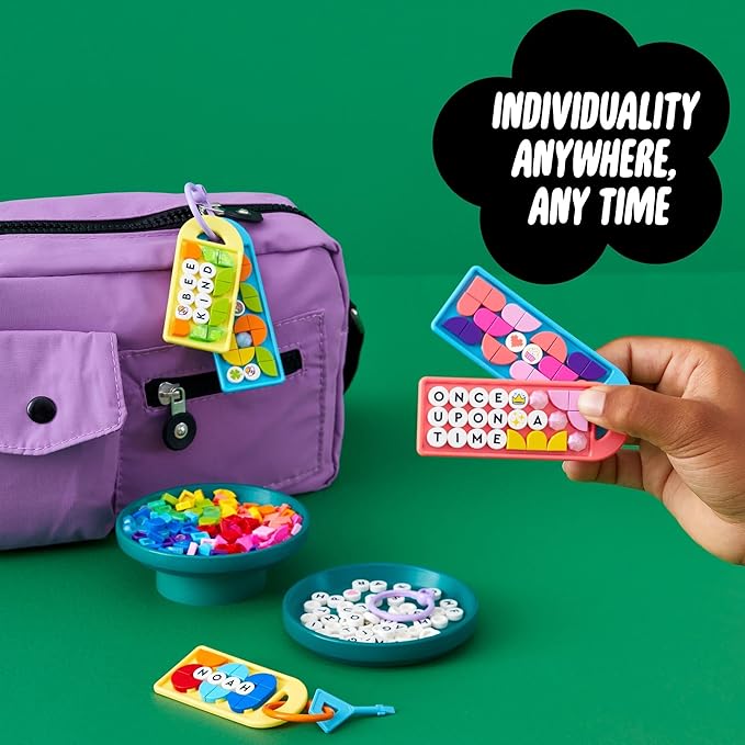 LEGO DOTS Bag Tags Mega Pack – Messaging 41949 DIY Customizable Craft Kit; A Creative Activity Toy for Kids Aged 6+ (228 Pieces)