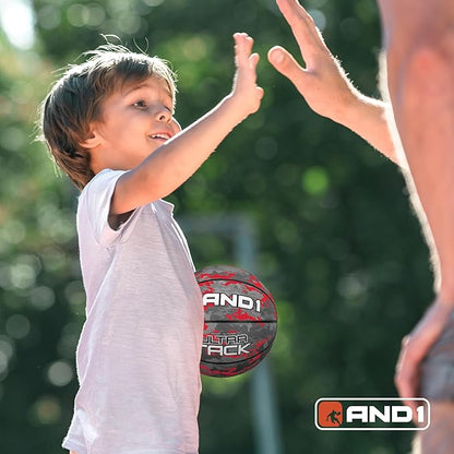 AND1 Mini Basketball 3 Pack Set for Kids (Deflated w/Pump Included): - Size 3 7-Inch Premium Youth Size Basketballs, Easy to Grip