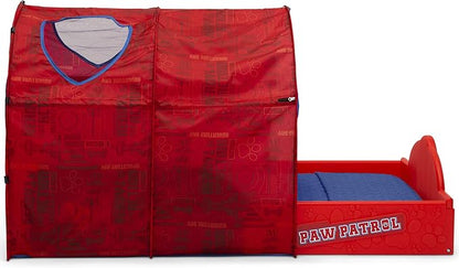 Delta Children Nick Jr. PAW Patrol Sleep and Play Toddler Bed with Tent, Red