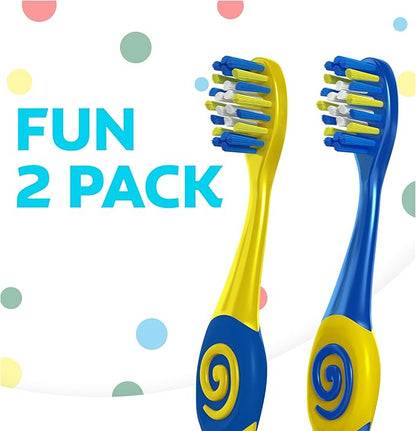 Colgate Bluey Extra Soft Toothbrush for Kids, Kids Toothbrush Pack with Built in Suction Cup Toothbrush Holder, Designed for Children Ages 2 and Up, Extra Soft Bristles, 2 Count (Pack of 1)