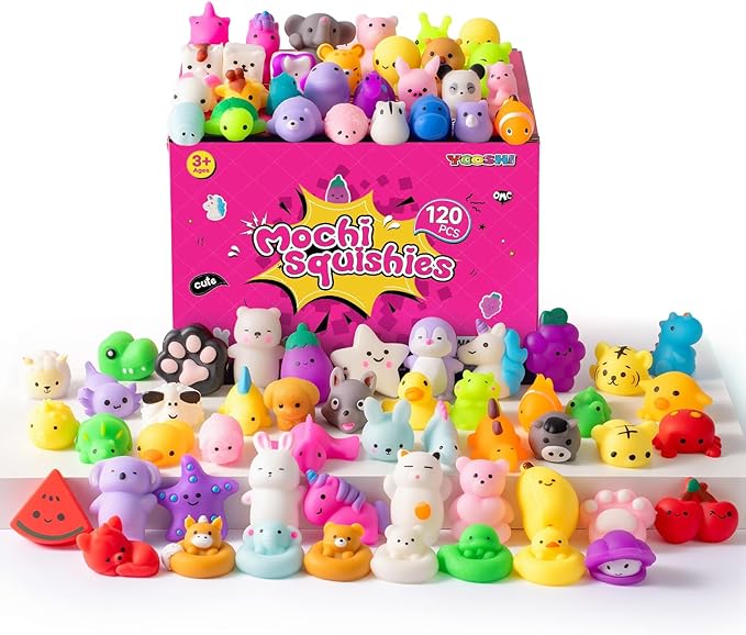 30 Pcs Mochi Squishy Toys for Kids, Cute Animal Stress Relief Toys, Kawaii Mini Sensory Toys for Birthday Party Favors, Classroom Prizes, Goodie Bag Fillers, Treasure Box Toys, Boxed