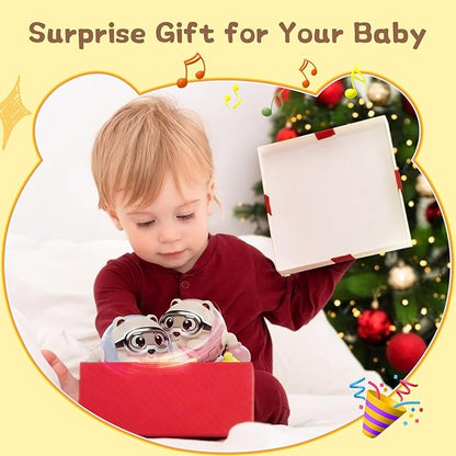 Rolling Baby Toy Crawling Toys, Baby Musical Toys 360° Rolling Bouncing Tummy Time Toys Bear Walking Moving Infants Toy, Learning Walking Toys Birthday for Toddler Boys & Girls