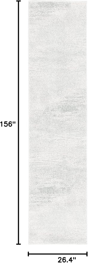 SAFAVIEH Evoke Collection 2'2" x 13' Ivory/Sage EVK272B Modern Abstract Non-Shedding Entryway Foyer Living Room Kitchen Runner Rug