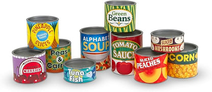 Melissa & Doug Canned Food Play Set Pretend Play Play Food 3+ Gift for Boy or Girl