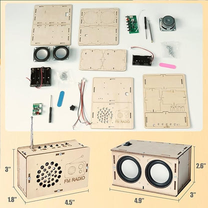 STEM Toys for Ages 8-13 Stocking Stuffers Teen Easter Basket Stuffers Gifts for 9 10 11 12 14 15 Year Old Boys Girls Kids Science Engineering Kit Circuit DIY Electronics Project Building Speaker Radio