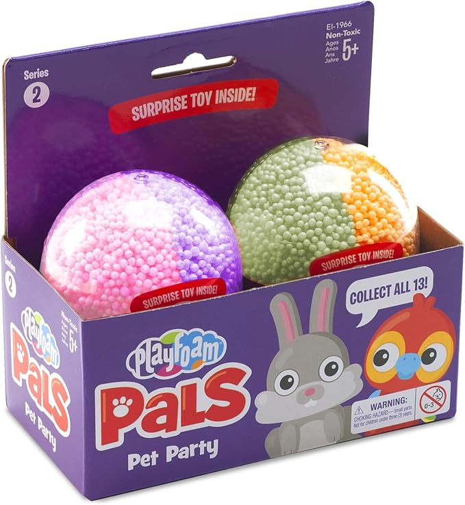 Educational Insights Playfoam Pals Pet Party 2-Pack | Non-Toxic, Never Dries Out Playfoam | Sensory, Shaping Fun, Arts & Crafts For Kids | Surprise Collectible Toy| Perfect for Ages 5 and up