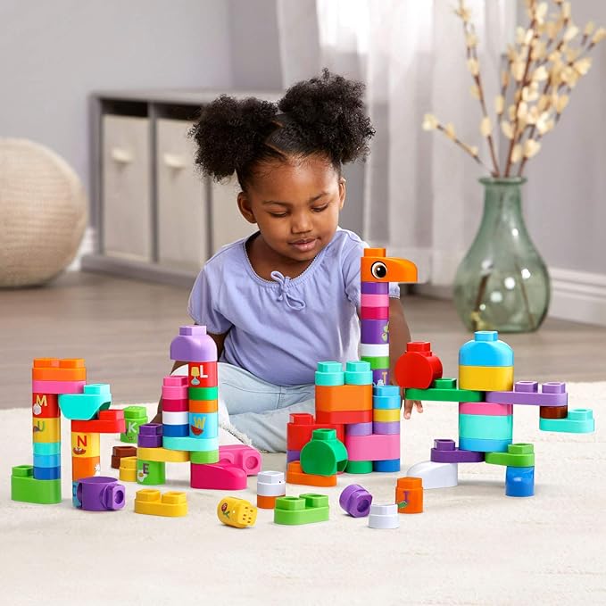 LeapFrog LeapBuilders 81-Piece Jumbo Blocks Box, Pink,24 months to 5 years