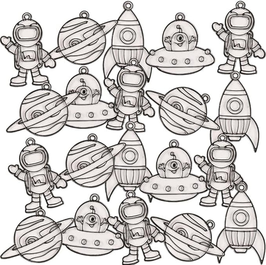 Fun Express Outer Space Suncatchers, Makes 24 - VBS Vacation Bible School Supplies/Decor - DIY Crafts for Kids and Fun Home Activities